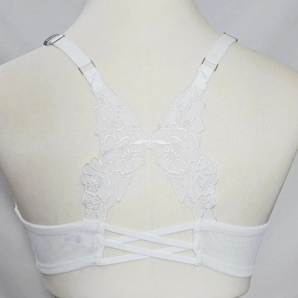 38DD Unveiled Felina Beautiful Love Front Close Underwire Bra White NWT - Picture 10 of 12